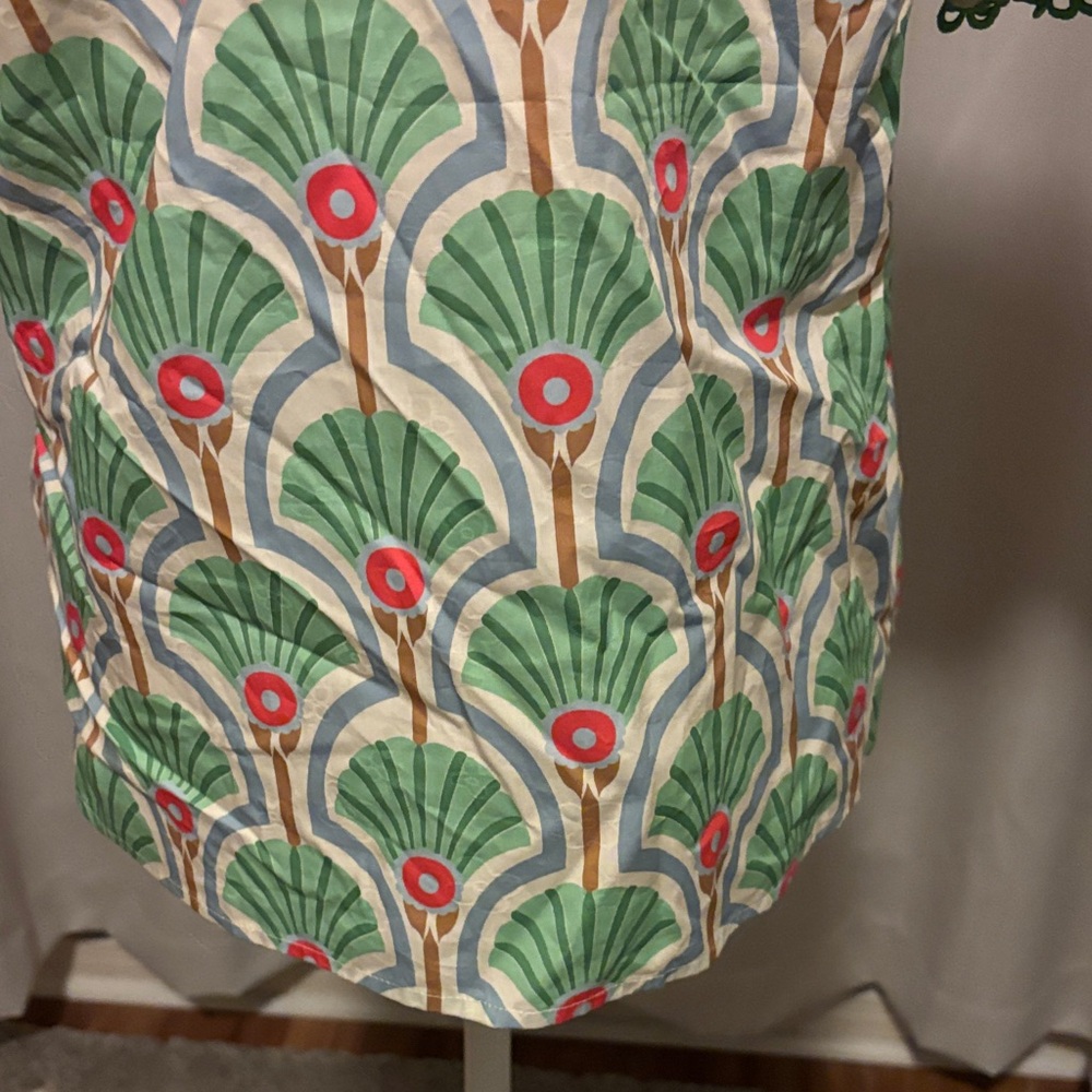 Entro Green and Pink Fan Pattern Blouse - Picture 8 of 11